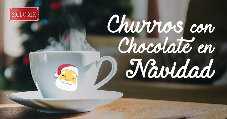 Churros con chocolate en Navidad