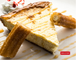 Recetas con churros: Tarta de queso con Churros de Siglo XIX